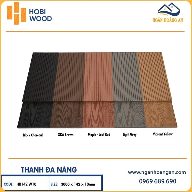 Thanh Lam Ngoài Trời Ốp Hàng Rào Hobiwood HB142W10 Vibrant Yellow